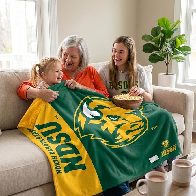 Proformance Home NCAA North Dakota State Bisons Endzone Ultra Soft Tailgate Throw