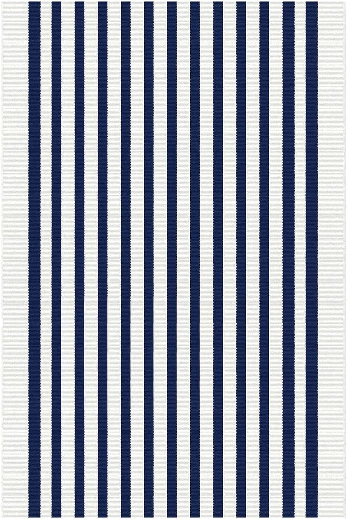 IOHOUZE Striped Area Rug 2.3'x3.6' Front Door Rugs Small Washable Area Rug for Front Porch, Spring Summer Welcome Door Mats Outdoor Indoor, Doormat for Entryway Porch Entrance, Navy/White