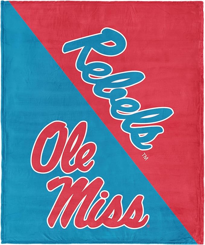Northwest NCAA Silk Touch Throw Blanket, Ultra Soft Plush Polyester, Lightweight Warm Decorative Fan Gift, 46 x 60 in