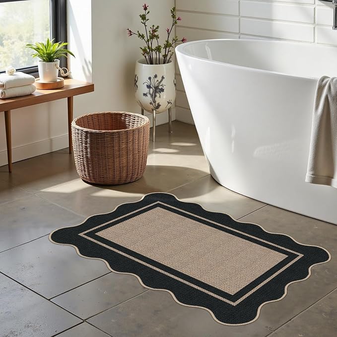 Easy Jute Entryway Rug 20"x32", Brown Small Indoor Outdoor Carpet, Washable Non-Slip Floor Mat for Entryway, Kitchen, Porch