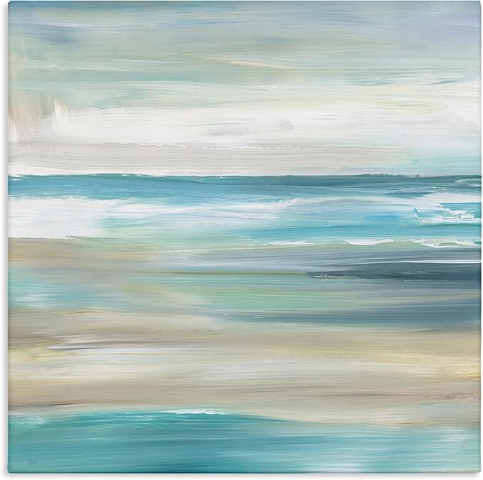 'Abstract Beach Sand Ocean Waves'| Canvas Art | Stupell Industries | 30 x 30 Inches, Easy to Hang and Sturdy, Made in USA, by Nan