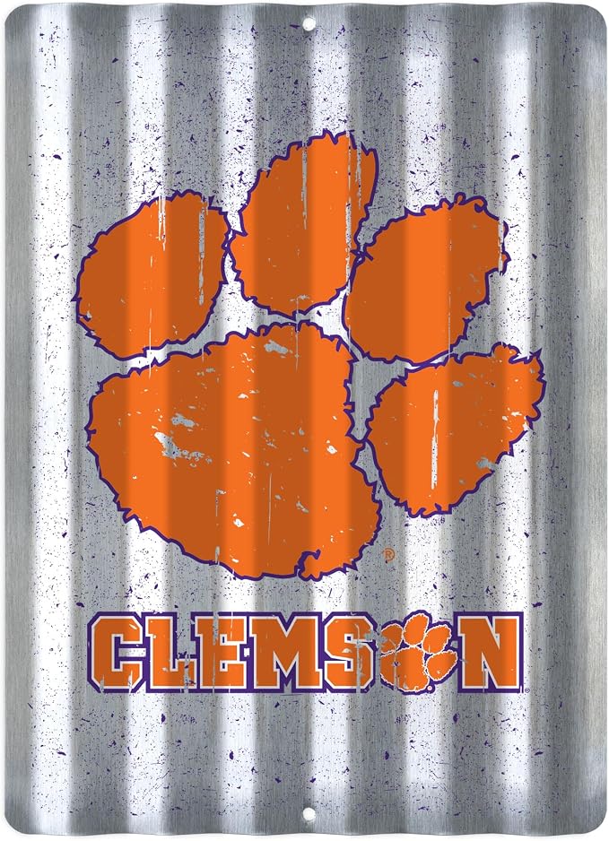 Rico Industries NCAA 12" X 16" Tin Metal Roof Sign