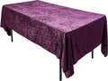 AK TRADING CO. Lush Panne Velvet Tablecloth - 60 x 102 Inch Rectangular Table Cover | Great for Buffet Table, Parties, Holiday Dinner, Wedding & Baby Shower (Plum, 60 x 102 Inch)