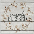 Simply Blessed Rustic Wreath, 36 x 36 Inch Canvas Wall Art | Stupell Industries · By Kim Allen · Ready to hang · Farmhouse inspired decor · Made in USA