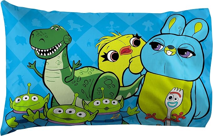 Jay Franco Disney Toy Story Kids Twin Sheet Set 3 Piece - Super Soft Microfiber Bedding, Reversible, Deep Pocket, Breathable, Machine Washable, Woody Buzz Lightyear (Official Disney Product)