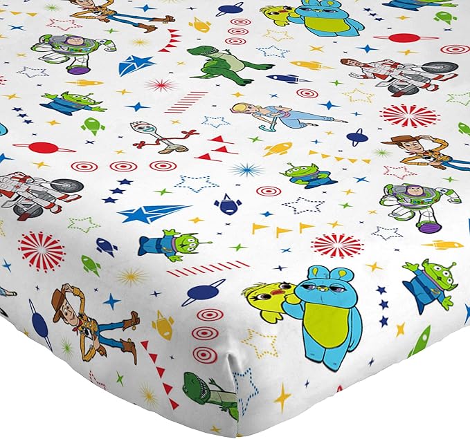 Jay Franco Disney Toy Story Kids Twin Sheet Set 3 Piece - Super Soft Microfiber Bedding, Reversible, Deep Pocket, Breathable, Machine Washable, Woody Buzz Lightyear (Official Disney Product)