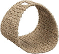 Household Essentials Handwoven Seagrass and Iron Magazine Rack, Natural Finish