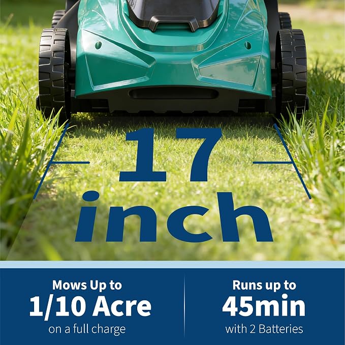 Garvee 17 Inch Electric Lawn Mower Cordless