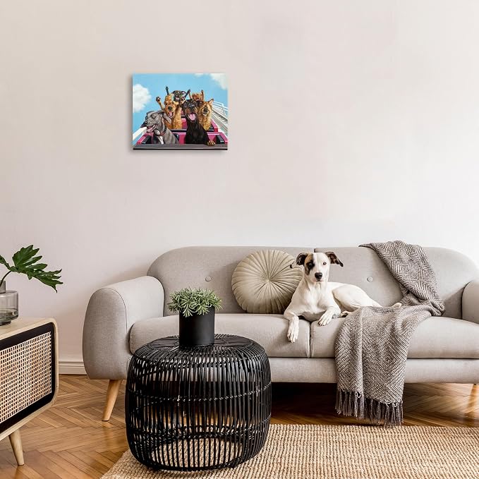 Stupell Industries Dogs Riding Roller Coaster Funny Amusement Park 16x20, Gallery Wrapped Canvas | Stupell Industries · By Lucia Heffernan · Ready to hang · Novelty gift for pet lovers · Made in USA