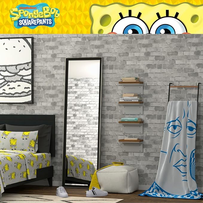 Spongebob Squarepants Handsome Squidward Bedding Super Soft Micro Raschel Throw Blanket, 62 in x 90 in, (Officially Licensed Product) by Franco Collectibles