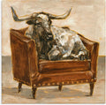 Stupell Industries Brown Cattle Country Charm, 17 x 17 Inch Canvas Wall Art | Stupell Industries | 17 x 17 Inches, Easy to Hang and Sturdy, Made in USA, by Ethan Harper