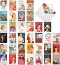 NobleWorks Vintage Femme Sassy Cards 36 Assorted Funny Birthday Cards, Mixed Vintage Retro Naughty Humor Women Bulk Box Set Envelopes (36 Designs, 1 Each) Ephemera Femme Festival AC9377BDG-B1x36