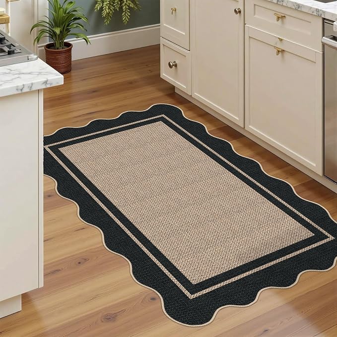 Easy Jute Area Rug 2.6x4, Brown Indoor Outdoor Carpet, Washable Non-Slip Floor Mat for Entryway, Bedroom, Living Room