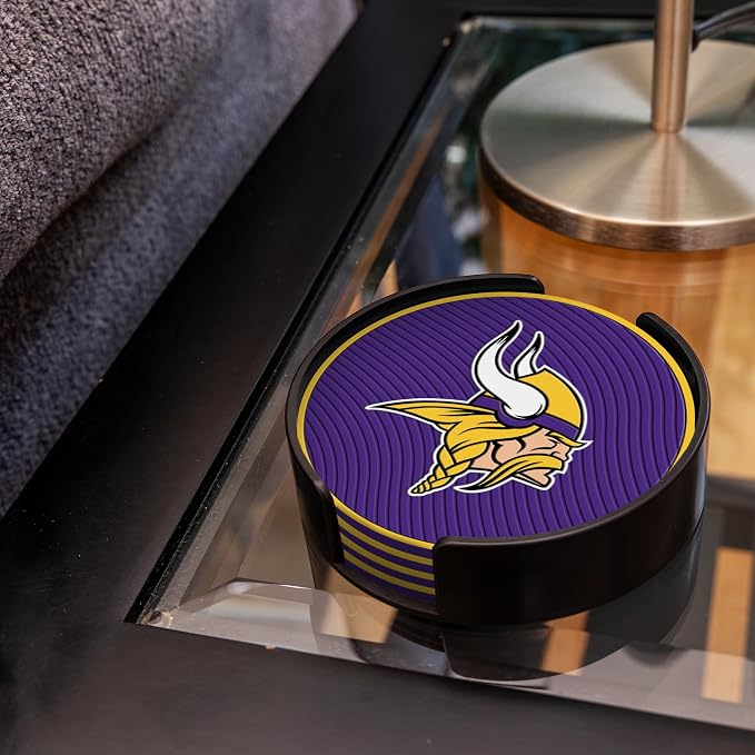 Rico Industries NFL Football Classic Favorites: PVC Coaster Set (4-Pack)