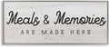 Meals and Memories Kitchen Sign, 10 x 24 Inch Framed Giclée Print | Stupell Industries · By Lil' Rue · Ready to hang · Rustic charm for kitchen or dining room · Made in USA