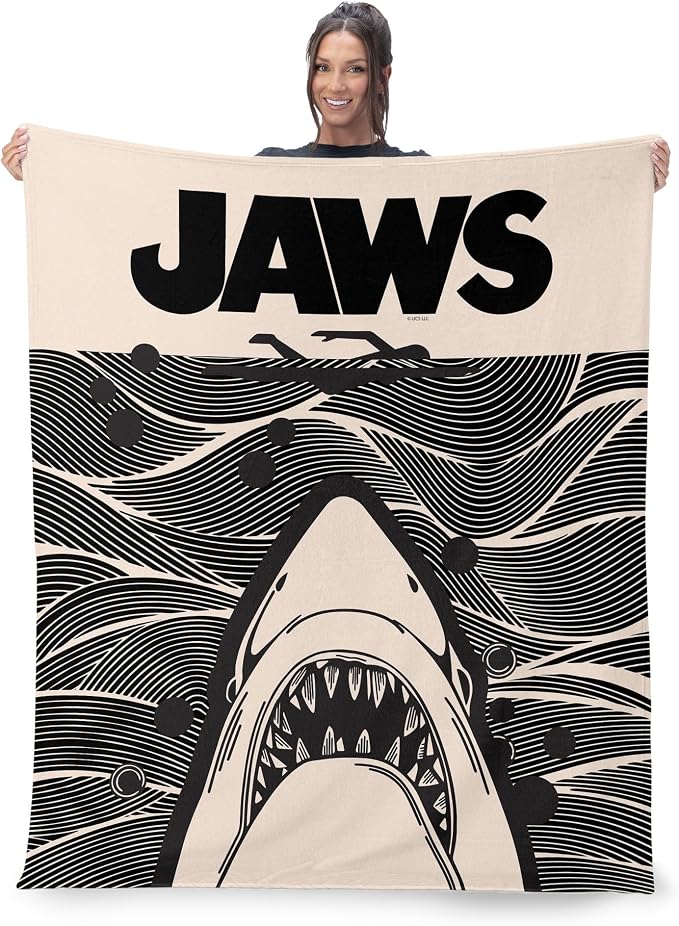 Northwest Jaws Duotone Poster Silk Touch Throw Blanket 40x50 inches