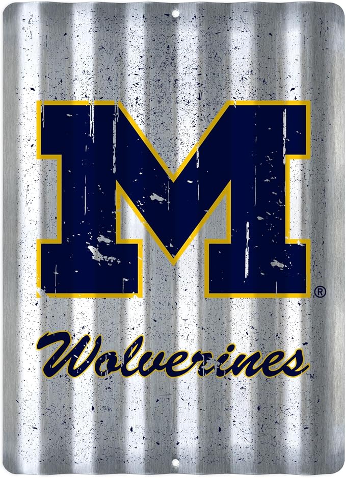 Rico Industries NCAA 12" X 16" Tin Metal Roof Sign