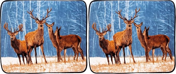 NORTHWEST Cold Snap Oversized Raschel Throw Blanket, 60" x 80" (Pack of 2)