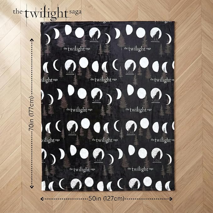 Twilight The Saga Throw Blanket, Super Soft Cozy Plush Bedding, 70" x 50", (Officially Licensed Product) by Franco Collectibles
