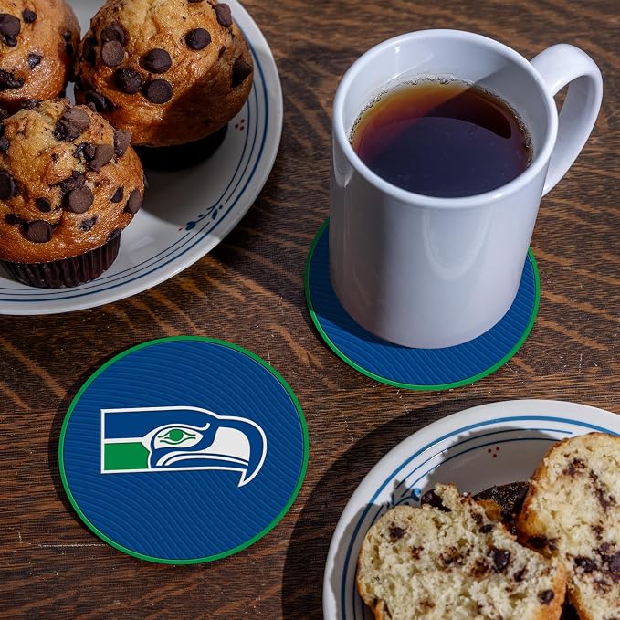 Rico Industries NFL Football Classic Favorites: PVC Coaster Set (4-Pack)