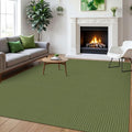 IOHOUZE Washable Area Rug 6x9 Non Slip Rubber Backed Rugs for Living Room, Dining Room Rugs Bedroom Rug, Woven Indoor Floor Carpet for Living Room Nursery Office, Olive Green/Earthy Green