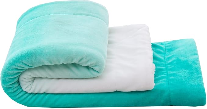 Elegant Comfort Throw Blanket, Reversible Sherpa Flannel, Ultra-Soft, Fuzzy, Cozy and Plush- All Season Lightweight Decorative Throw, 50 x 60 inches, Ombre Design Sherpa Throw, Tiffanny