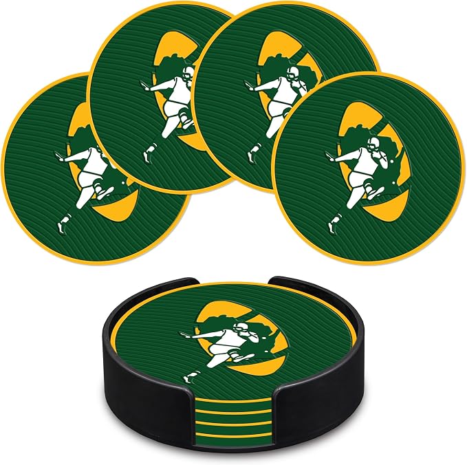 Rico Industries NFL Football Classic Favorites: PVC Coaster Set (4-Pack)