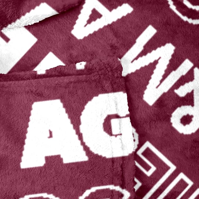 Logo Brands NCAA Classic Fleece Throw Blanket -50” x 60” Ultra-Soft Game Day Blanket with Bold Team Colors & Logo – Cozy College Team Bedding for Fans & Alumni
