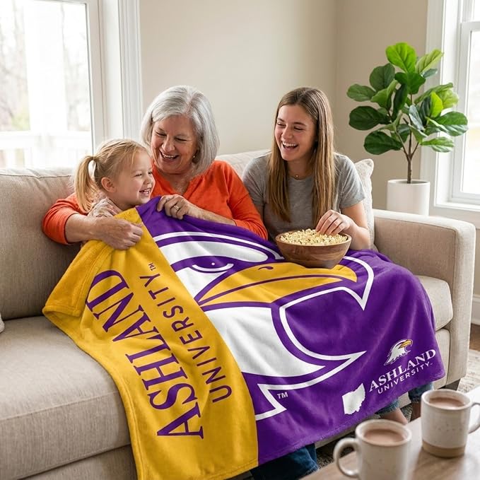 Proformance Home NCAA Ashland Eagles Endzone Ultra Soft Tailgate Throw