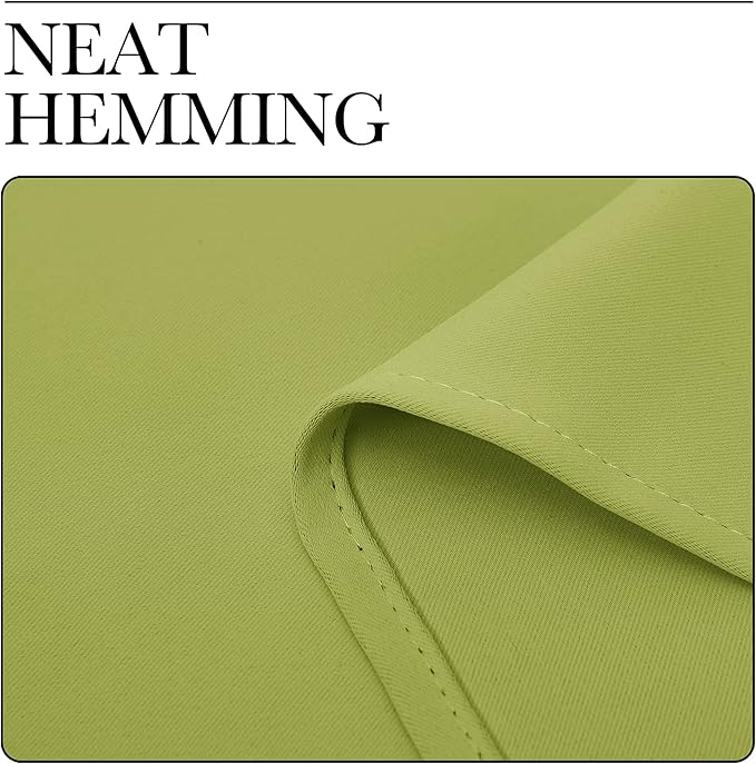 NICETOWN Fresh Green Kitchen Curtains, 42" W by 36" L, Set of 2, Short Blackout Curtains & Drapes, Small Window Draperies for Dining Room, Cupboard