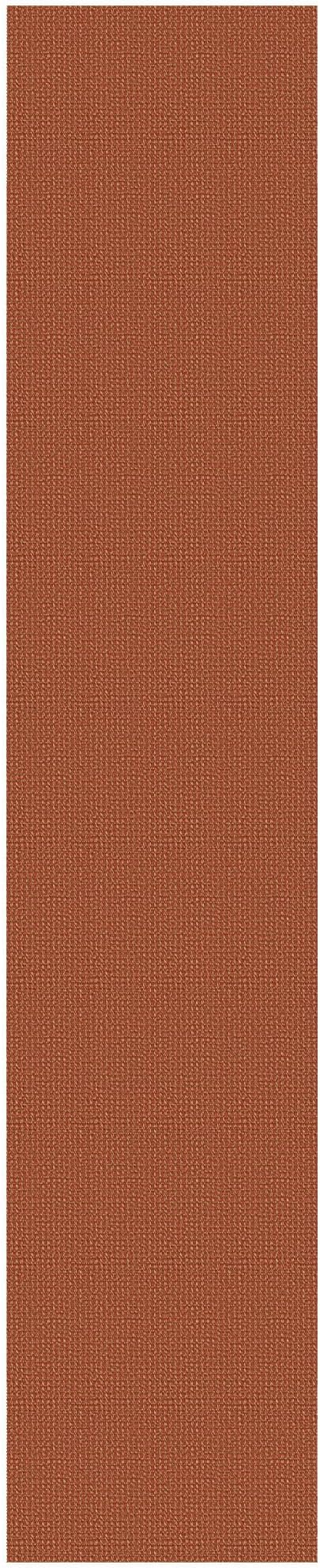 IOHOUZE Washable Runner Rug 2.6x12 Non Slip Rubber Backed Extra Long Hallway Runner Entryway Runner Indoor, Kitchen Rugs Woven Cotton Floor Carpet for Hall Entrance, Burnt Orange/Tan