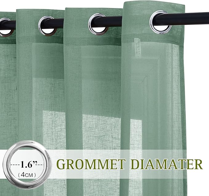 NICETOWN Semi Sheer Short Curtains - Image 2