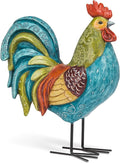 Abbott Collection 27-GALLO-220 Large Tall Colorful Rooster, Multi, 13.5"H | Resin/Metal, Multicolor, 13.5"H