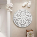 Madison Park Casablanca 100% Cotton Tufted Bathroom Rugs Luxurious Plush Medallion Floral Pattern Bath Mat Absorbent, Quick Dry, Spa Design Shower Room Décor, Rectangle 25" R, Grey