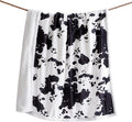 Indigo Hill by HiEnd Accents Elsa Sherpa Cow Print Blanket, Black Cowhide Pattern Rustic Western Throw Blankets for Camping Outdoor, Animal Print Sherpa Fleece Blanket for Couch Sofa Bed, 54x68 inch