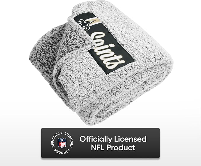 FOCO NFL Team Color Big Logo Cloud Sherpa Blanket 60" x 70"