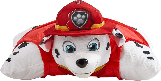 Pillow Pets Nickelodeon Paw Patrol Marshall, 16" Plush Toy | Soft Plush Pillow Companion, Unfastens into a Cozy Pillow at Night, Machine Washable, BPA and Phthalates Free