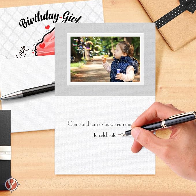 Linen Textured Greeting Cards – 4.25" x 5.5" Blank White Cardstock & Envelopes – Custom and DIY Cards for Business, Holidays, Baby Showers, Birthdays, Wedding Invitations, All Occasion – 25 per Pack