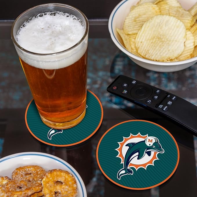 Rico Industries NFL Football Classic Favorites: PVC Coaster Set (4-Pack)