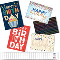 25 Happy Birthday Cards with Envelopes for Business, Family (Variety Set) | 5 Designs, Bulk 25 Pack, Birthday Greeting Card Set, 5x7 in, A7, Office, Employees, Work, Coworker, Client, Team, USA, VP2410