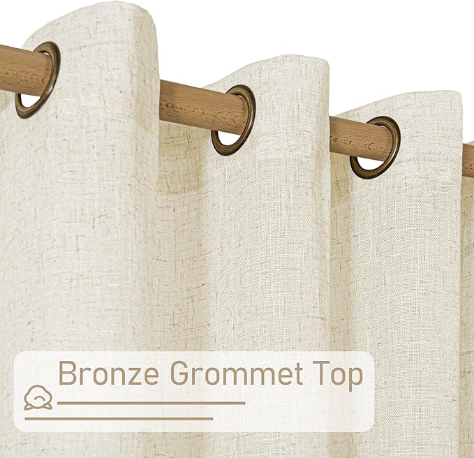 LAMIT Natural Ivory Linen Curtains - Image 3