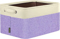 BALEINE 1 Pack Fabric Closet Storage Bins for Shelves, Linen Closet Organizers and Storage, Decorative Baskets for Organizing, Shelf, Clothes, Home, Office (Lavender, 12"x8"x8")