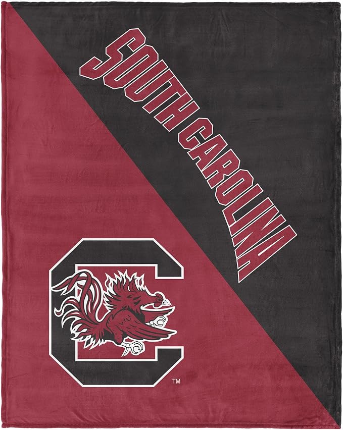 Northwest NCAA Silk Touch Throw Blanket, Ultra Soft Plush Polyester, Lightweight Warm Decorative Fan Gift, 46 x 60 in