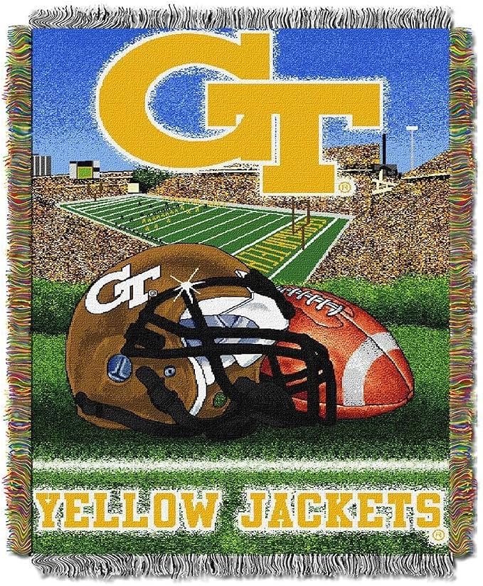 Officially Licensed NCAA "Home Field Advantage" Woven Tapestry Throw Blanket, 48" x 60", Multi Color
