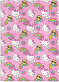 Northwest Hello Kitty Tie Dye Rainbow Silk Touch Throw Blanket, Ultra-Soft Lightweight Plush Cover for Bed Couch Sofa, 50 x 70 Inches