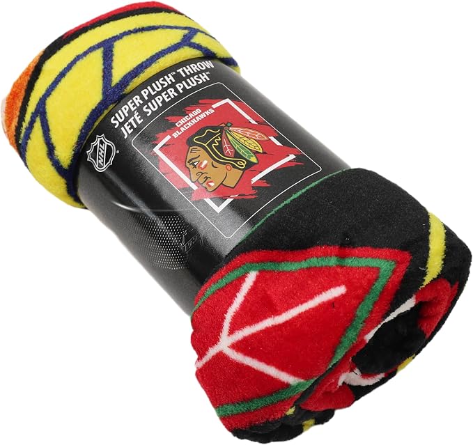 Northwest NHL Chicago Blackhawks Micro Raschel Throw Blanket, 46" x 60", Dimensional