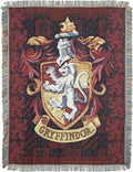 Northwest Harry Potter Woven Tapestry Throw Blanket, Designer Home Décor, Modern, Unique Gift, 48" x 60", Gryffindor Shield