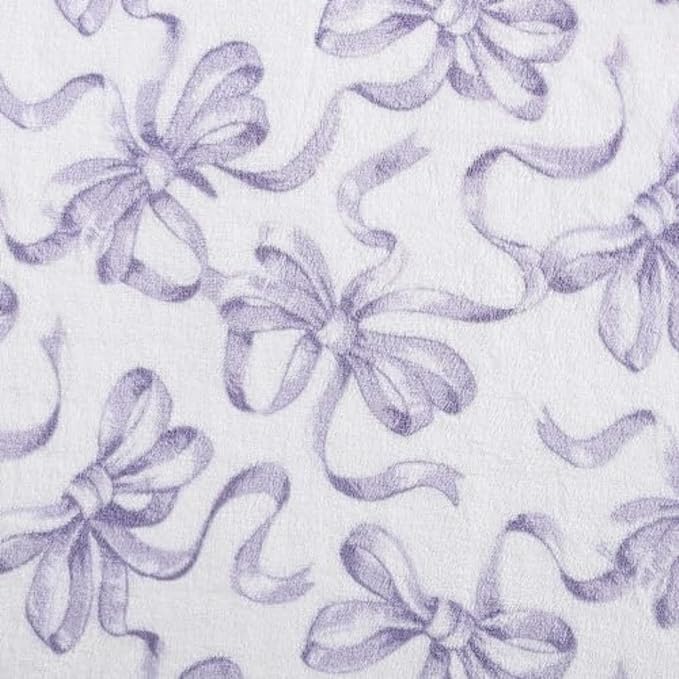 Betsey Johnson - Blanket, Buttery-Soft Throw Blanket for Couch or Bed, Boldly Plush & Oversized Bedding (Ballet Bows Purple, 50" x 70")