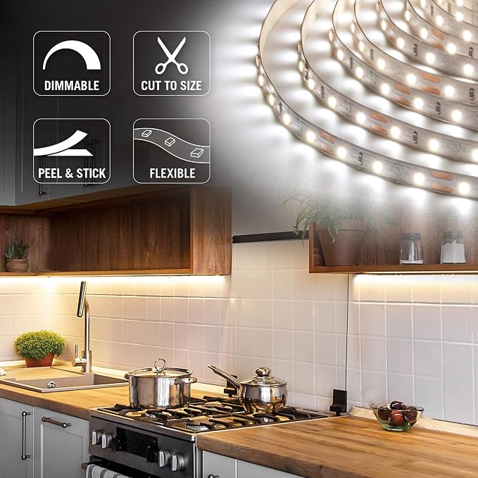 Armacost Lighting RibbonFlex Pro 12V White LED Strip Lights 60 LED/m, 5000K, 8.2 ft, 162210