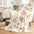 Sanrio Pompompurin Pancake Lover Bedding Plush Blanket 90 in x 62 in – Soft Cozy Throw for Couch, Bed & Travel, Collectible Gift (Officially Licensed Product) by Franco Collectibles